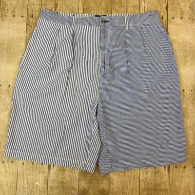 Pantalones Cortos Tommy Hilfiger Seersucker Talla 34 Azul Guinga y Rayas Foto 1 de 4