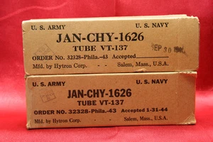 JAN-CHY-1626 Very Rare, Perfectly Preverved 100% NOS 1943 Vintage Tubes NIB  ! - Picture 1 of 11