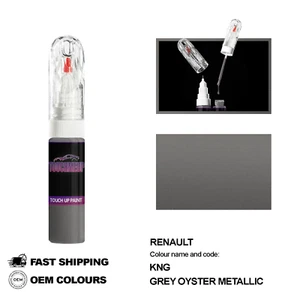 FOR RENAULT GREY OYSTER KNG Touch Up Paint Pen Brush Fix Kit Scratch Chip Set - Picture 1 of 8