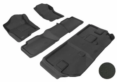 Juego de 4 piezas 3D MAXpider negro 1ª, 2ª y 3ª fila para Chevrolet Suburban Foto 1 de 4