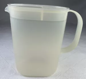 Vintage Tupperware klar 1 Quart schmal Kühlschrank Tür Krug 1529 2-Wege Ausgießen & Aufbewahren - Bild 1 von 11
