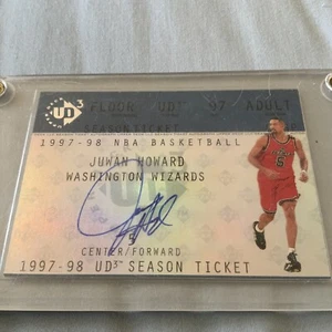 97 98 Ud3 Season Ticket Juwan Howard Autograph - Picture 1 of 3