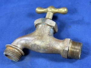 Antique HAYS-ERIE Brass Hose Faucet, Spigot ~ Nice Patina, Working Condition - Picture 1 of 8