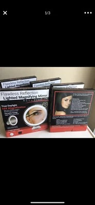 StudioZONE Lighted Makeup Mirror 10X Magnifying w/True LED Vanity Travel Cordles - Image 1 of 3
