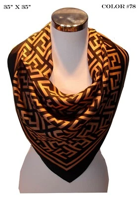 70% Viscosa 30% SEDA Bufanda Moda Estilo Tribal Mantón Floral 27.5 X 27.5" Foto 1 de 4