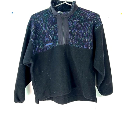 Pulôver feminino Columbia Sportwear EUA manga longa jaqueta de lã preta tamanho GG - Imagem 1 de 4