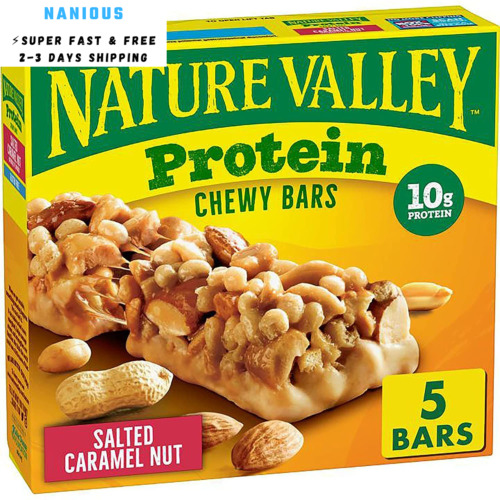 Nature Valley Chewy Protein Bars Salted Caramel Nut, 1.42 5 Count (Pack of 1) 