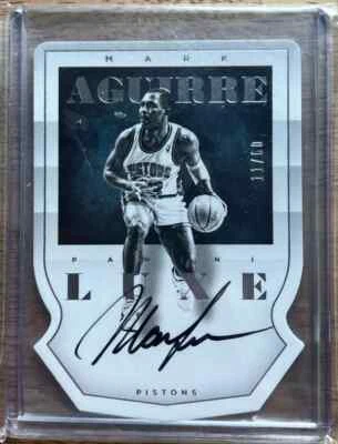 Mark Aguirre 2014-15 Panini Luxe Die-Cut Auto #DC-MA Auto #11/60 - Image 1 of 2