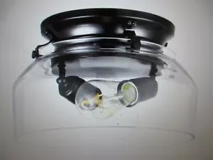 Progress Light Springer Collection 2-Light Matte Black Ceiling Fan Shades Light - Picture 1 of 4