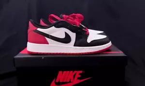 Air Jordan 1 Low Retro OG Black Toe Chicago GS Size 6.5Y/8Women's CZ0858-106 - Picture 1 of 8