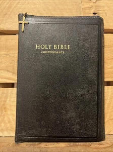 Self-Pronouncing Holy Bible KJV (1960s Leather Zipper, World Publishing) - Picture 1 of 13
