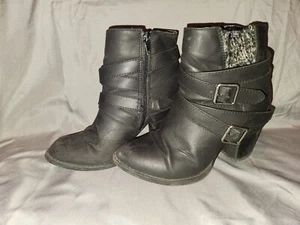 shoes women - Mini Ankle Boots With Sweater - Size 7 - Picture 1 of 5