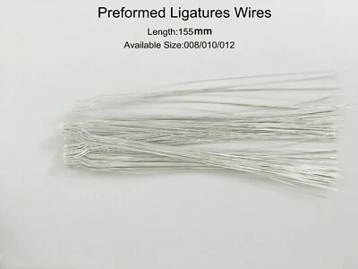 Dental SS Orthodontic Preformed Ligatures Wires 008/010/012 Long-155mm - Image 1 of 4