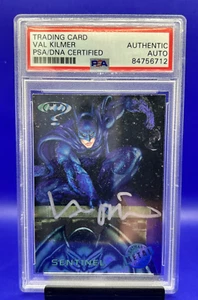 Carta Val Kilmer Auto Firmata Fleer Metal DC Batman #42 PSA - Foto 1 di 4