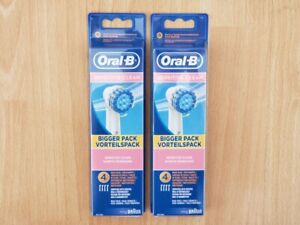 8pcs Oral-B Sensitive Clean Replacement Toothbrush Brush Heads USA 2x4 packs