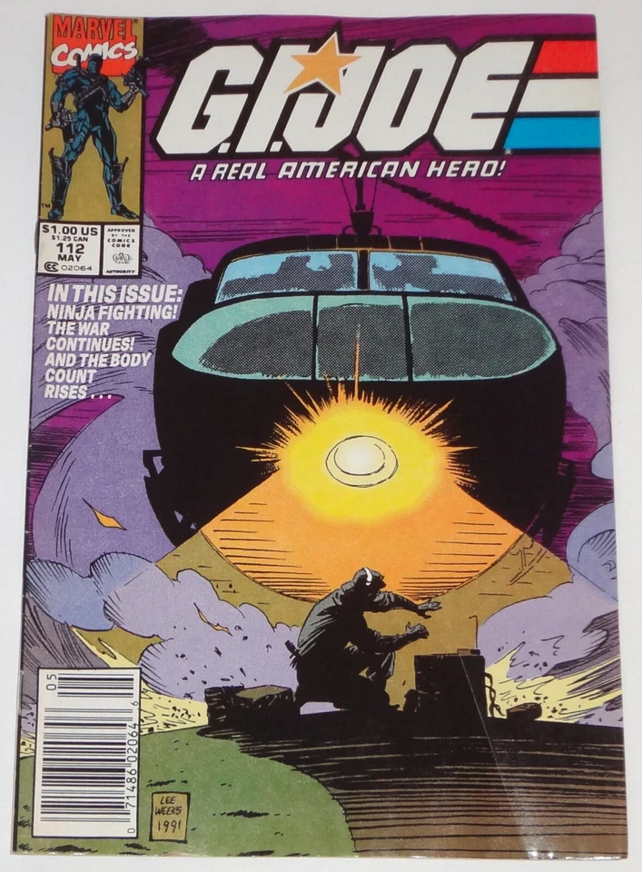 1991 MARVEL GI JOE A REAL AMERICAN HERO #112 FN+ NEWSSTAND ISSUE ARAH COMIC BOOK - Image 1 of 1