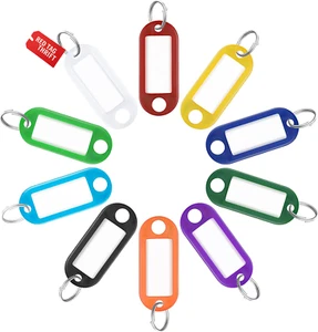 2 Inch Tough Plastic Key Tags in 10 Assorted Colors Item Identifiers Markers wit - Picture 1 of 13