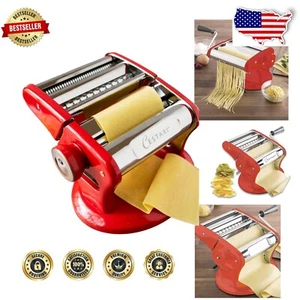 Ultimate Stainless Steel Pasta Machine with Suction Base & Recipe Book - 150mm - Picture 1 of 11