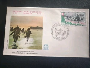 L81 - Enveloppe premier jour - FRANCE - N°881- DEBARQUEMENT EN NORMANDIE-  1974. - Imagen 1 de 1