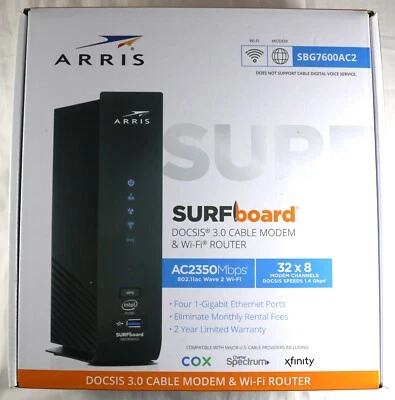 Arris SURFboard SBG7400AC2 Wireless Cable Modem 960Mbps - Image 1 of 4