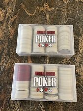 World Series of Poker Chips Set Red And White Racks