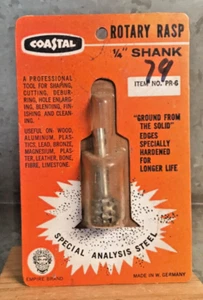Vintage NOS Coastal Rotary Drum Rasp For Electric Drill 1/4" Shank 2" New Sealed - Picture 1 of 5