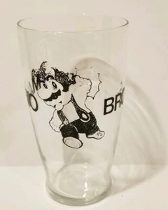 Vintage MARIO BROS. Large Glass 7" Tall Video Game Glass Ware - RARE - Picture 1 of 4