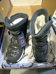 Pamlulu Warm Waterproof Boys Winter Snow Boots for Kids Toddler Size 11 Black - Picture 1 of 4