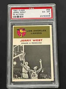 1961 Fleer #66 Jerry West In Action PSA 6 - Picture 1 of 2