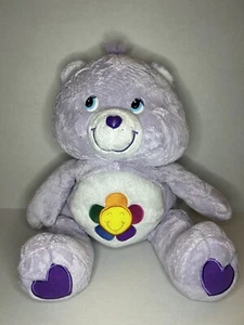 Care Bears Harmony Bear Purple 18 in Large Jumbo Plush Stuffed Animal Toy Flower - Picture 1 of 8