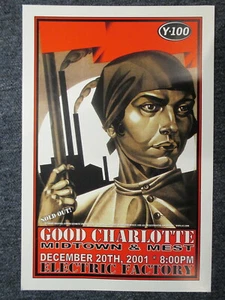 Good Charlotte Concert Poster Philadelphia December 20th, 01 12 X 18 ORIGINAL ! - Picture 1 of 1