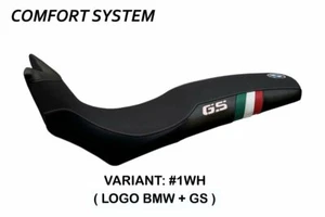 BMW F 800 GS Tapicería Italia Cubierta de asiento blanca diseño antideslizante 72 - Imagen 1 de 1