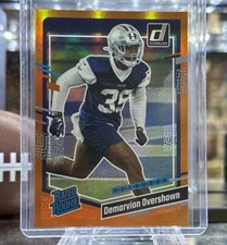2023 PANINI DONRUSS #323 DEMARVION OVERSHOWN RATED ROOKIE JERSEY NUMBER /35 RC