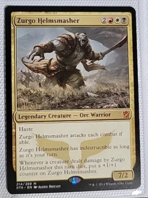 MTG Zurgo Helmsmasher Khans of Tarkir 214/269 Regular Mythic - Image 1 of 2