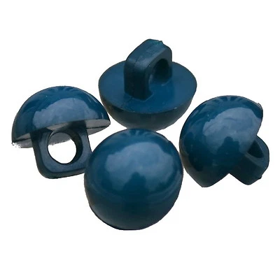 TEAL DOMED HALF BALL MUSHROOM SHANK BUTTONS 10mm and 11.5mm - Image 1 of 2