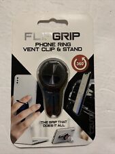 Flip Grip Phone Ring Vent Clip & Stand 360 Rotation Black W/black