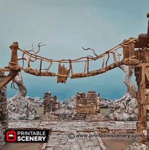 Rope Bridge - Fantasy - Fantasy Tabletop Terrain - Picture 1 of 6