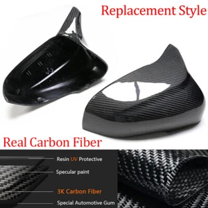 Carbon Fiber Car Rearview Mirror Covers For Jaguar XK XJ XE XF I-PACE 2009-2023 - Picture 1 of 10