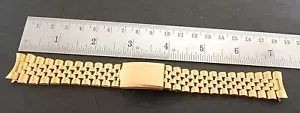 PULSERA CIUDADANA RARA COMO NUEVA Y GENUINA TONO DORADO EXTREMO CURVO TAMAÑO 18 MM. HECHO EN JAPÓN - Imagen 1 de 8