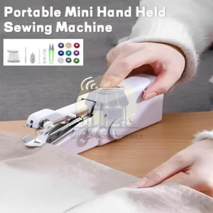 Mini Portable Smart Electric Tailor Stitch Hand-held Sewing Machine Home Travel - Picture 1 of 13