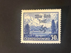 SUDETENLAND WWII-GERMAN OCC.  Local ovpt REICHENBERG 50 h.  MNH /s1 #525 - Picture 1 of 2