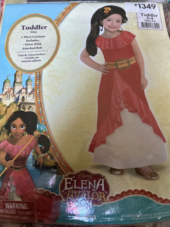 Girls Elena of Avalor Toddler Costume Fancy Dress Sz 2 Disney Princess Adventure