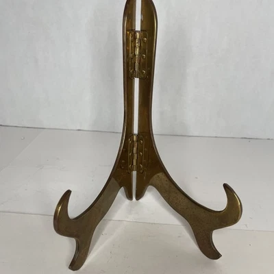"Caballete plegable de latón vintage soporte para fotos decoración 7,75""" Foto 1 de 4