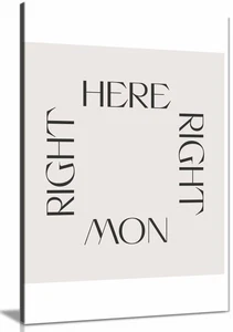 Impresión en lienzo enmarcada aquí mismo ahora mismo, cuadros para decoración de paredes del hogar - Imagen 1 de 8