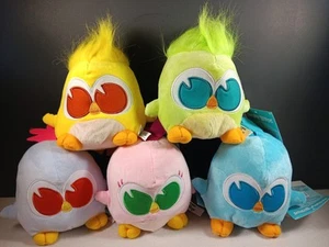 Nuovo Set di 5 Angry Birds Peluche Hatchlings 6" ciascuno Giocattoli Animali Morbidi - Foto 1 di 8