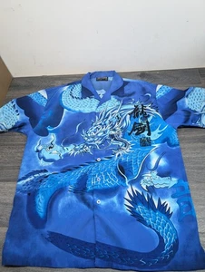 Vintage Brother Button Up Shirt Short Sleeve Japanese Dragon - Mens Size XL - Picture 1 of 11