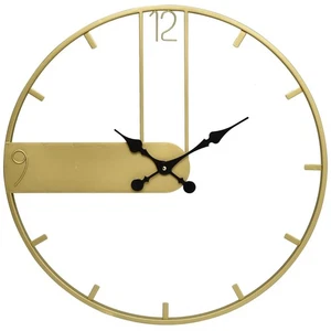 24 Zoll Gold Minimalistische Metall Wanduhr mit arabischen Ziffern - Elegantes Zuhause... - Bild 1 von 2