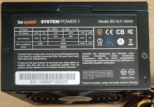 Be Quiet! Netzteil, 400 W, Modell BQ SU7-400W, Serie System Power 7 - Bild 1 von 4