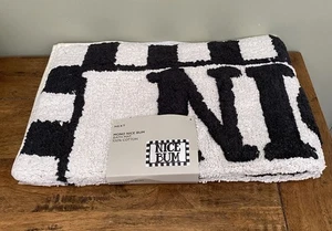 NEXT Nice Bum Bathmat 100% Cotton Black White bath mat 50cm X 80cm - BNWT - Picture 1 of 5