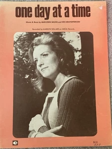 1974 ONE DAY AT A TIME Sheet Music MARILYN SELLARS by Wilkin, Kristofferson - Picture 1 of 5